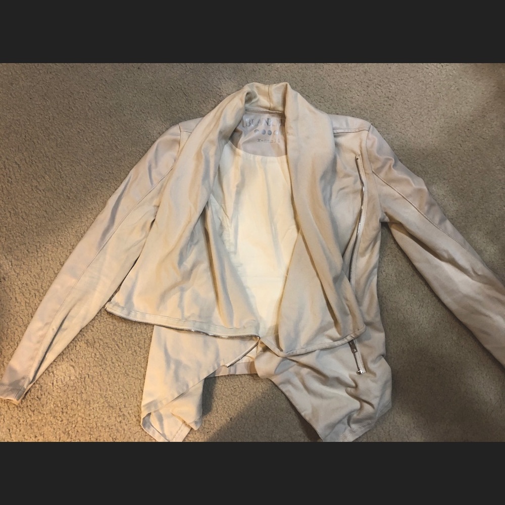 Blank NYC Beige Leather Jacket